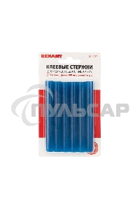 Клеевые стержни Rexant, Ø11 мм, 100 мм, синие, 6 шт., блистер