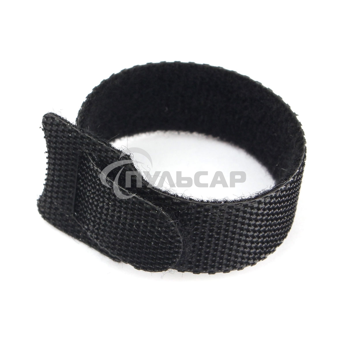 Хомуты-липучки на основе ленты Velcro VT-110x11BK 110 x 11 мм, черные (12 шт.)