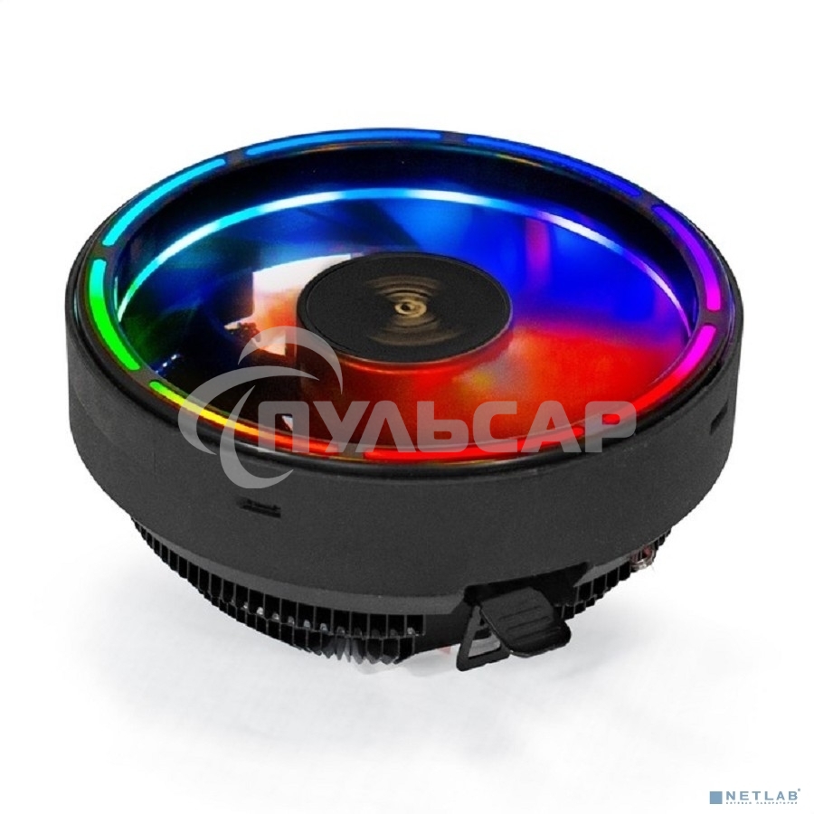 Кулер для процессора ExeGate Dark Magic EE126A-RGb черный, 120 мм, алюминий, 1800 об/мин, 18 дБ, 3 pin, 100 Вт, 95 мм