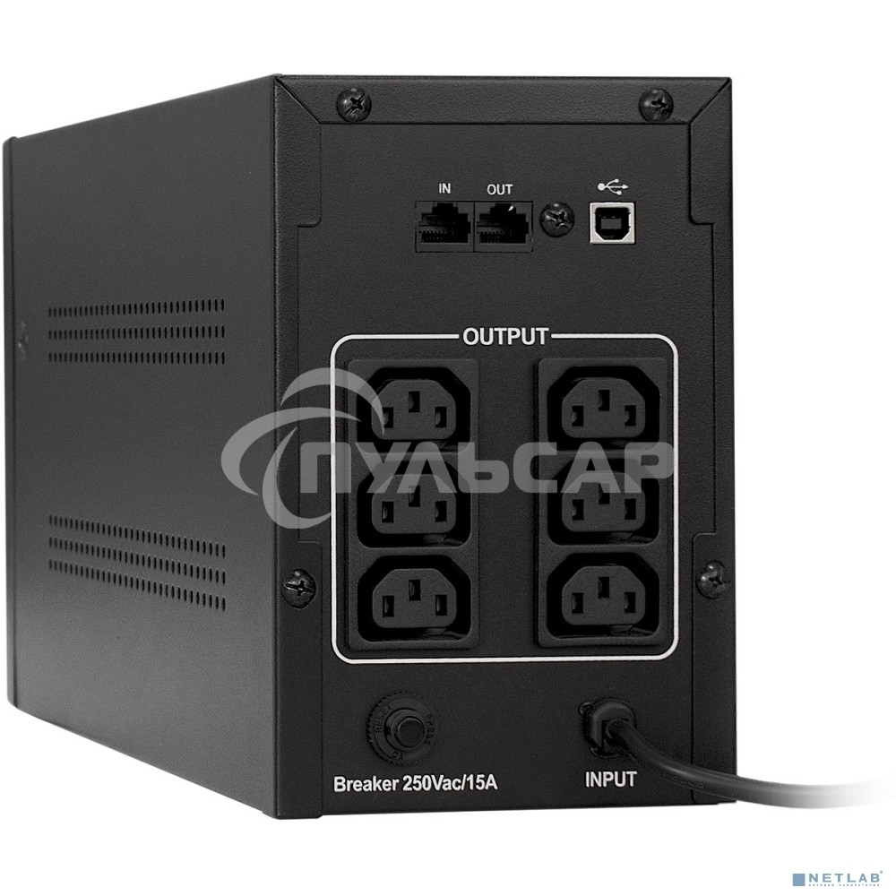 Источник бесперебойного питания ExeGate EP285517RUS SpecialPro Smart LLB-2000.LCD.AVR.C13.RJ.USB 2000VA/1200W, LCD, AVR, 6*IEC-C13, RJ45/11, USB, черный