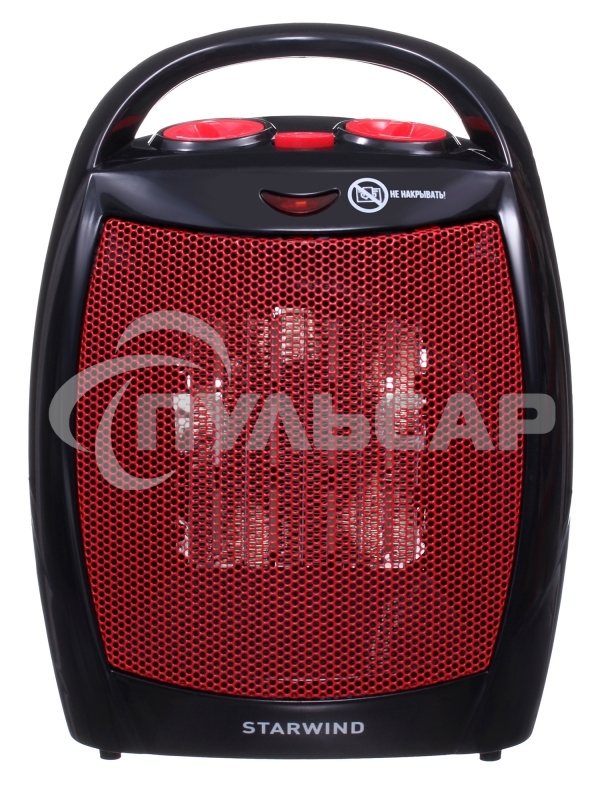 Тепловентилятор Starwind SHV2001, черный/красный, 1600 Вт, 15 м2, термостат