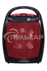 Тепловентилятор Starwind SHV2001, черный/красный, 1600 Вт, 15 м2, термостат
