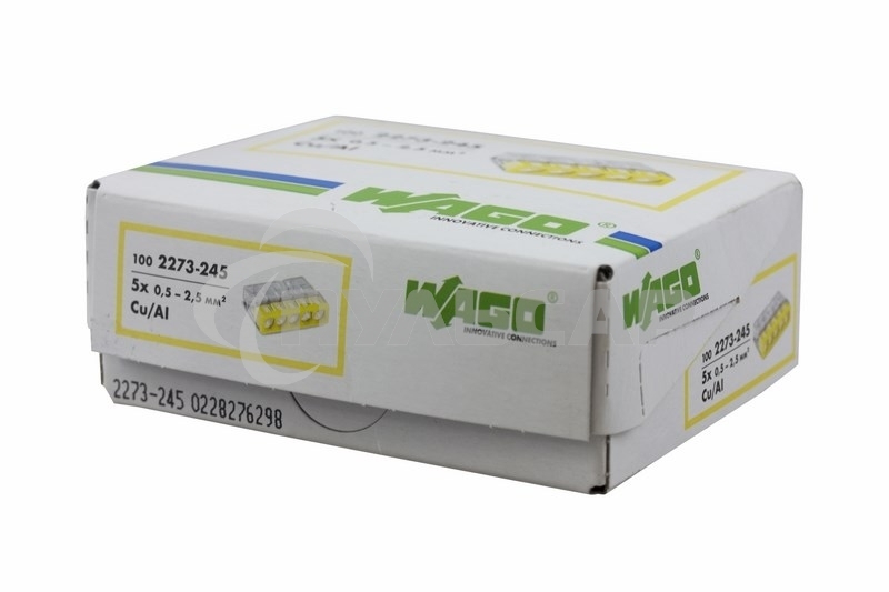 Клемма 5х(0.5-2.5мм) 5-х проводн. для распред. короб. (с контактн. пастой 