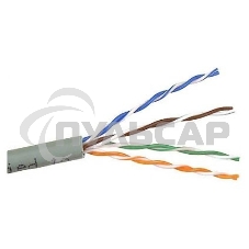 Кабель TWT UTP, 4 пары, Кат.5e, PVC, серый, 100 метров