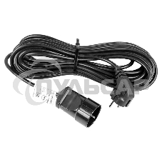 Удлинитель-шнур Rexant ПВС 3х0.75, 10 м, с/з, 6 А, 1300 Вт, IP44, черный (Сделано в России)