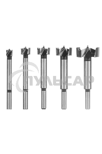 Набор сверл Форстнера по дереву, 10-15-20-25-35 мм, 5 шт, в дерев. боксе, цилин.хвостовик Sparta