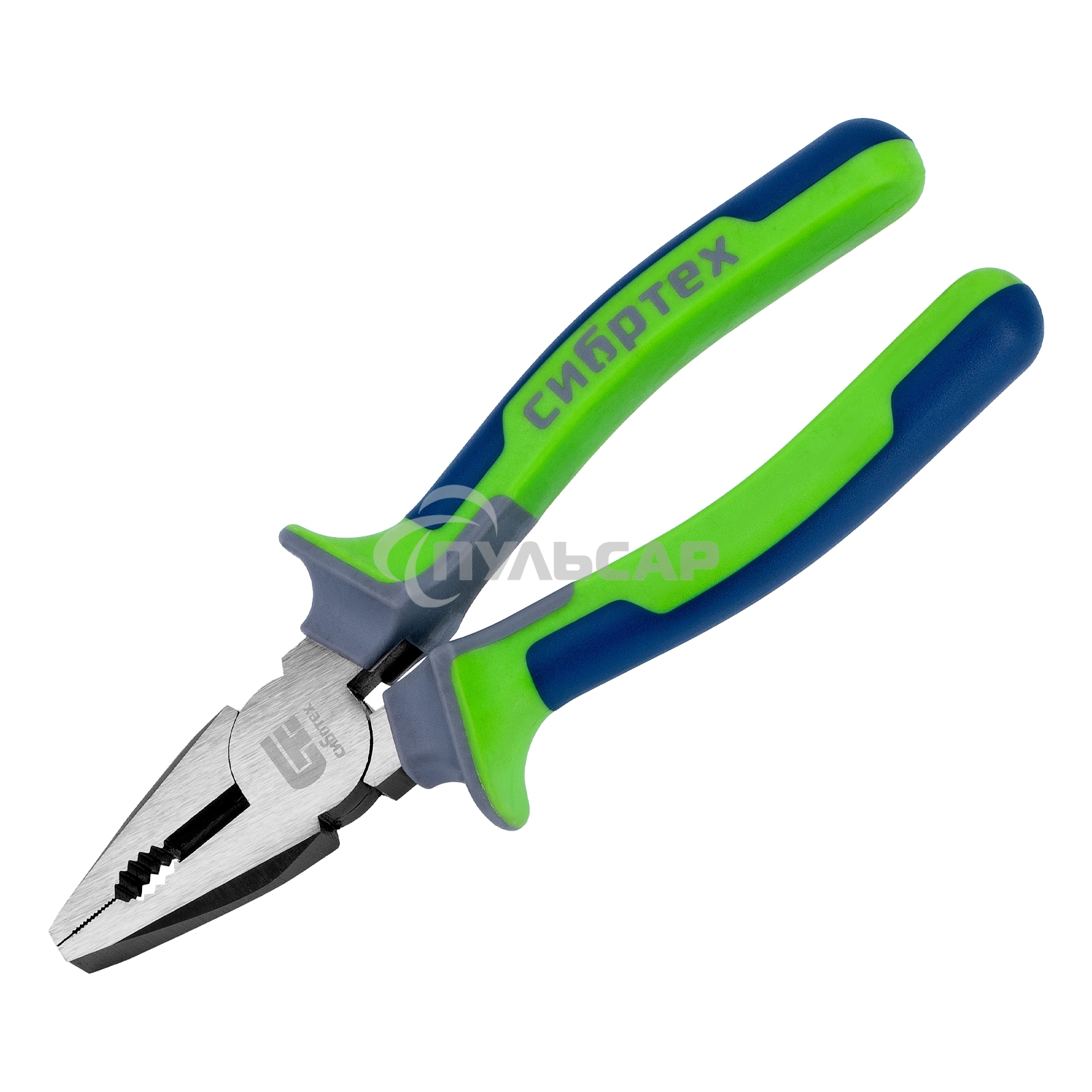 Плоскогубцы СИБРТЕХ комбинированные, 200 мм, фосфатирование, трехкомпонентные рукоятки 17055