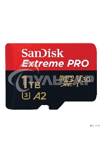 Карта памяти SanDisk Extreme Pro microSD UHS I Card 1Tb for 4K Video on Smartphones, Action Cams & Drones 200MB/s Read, 140MB/s Write, Lifetime Warranty