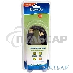 Кабель Defender PRO USB 2.0 кабель удлинительный 1.8м AM/AF, зол.конт, 2фер.фил.