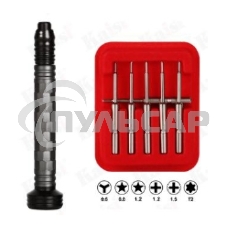 Отвертка с набором бит Kaisi 8926 3D 6 в 1 Grey