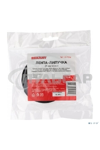 Лента-липучка многоразовая 5 м х 20 мм, черная (1 шт.) Rexant