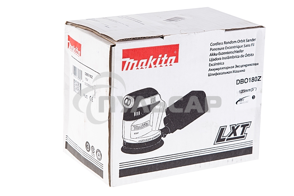 Машинка эксцентриковая MAKITA DBO180Z 18В LiIon ф125мм 7000/9500/11000об/мин ампл.2.8мм 1.7кг