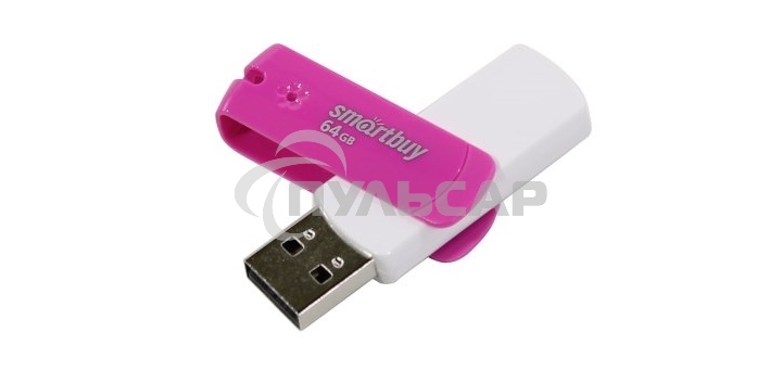 Флешка USB 64 Gb USB Drive <USB2.0> Smartbuy Diamond Pink (SB64 GbDP)