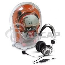 Наушники с микрофоном Genius HS-04SU серый накладные оголовье (31710045100)