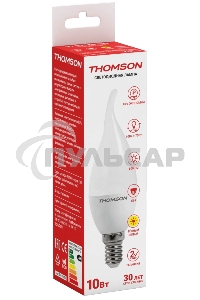 Лампа светодиодная Hiper THOMSON LED TAIL CANDLE 10W 800Lm E14 3000K TH-B2029