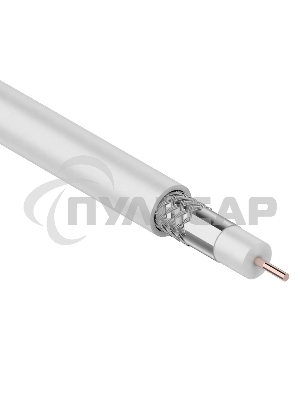 Кабель коаксиальный PROconnect RG-59U, 75 Ом, CCS/Al/Al, 48%, бухта 100 м, белый
