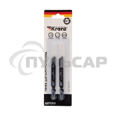 Пилка для электролобзика по дереву KRANZ T119B 76 мм 12 зубьев на дюйм 4-30 мм (2 шт./уп.)