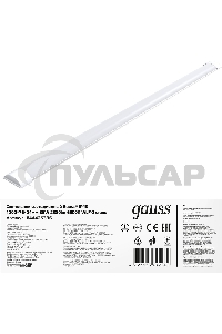 Светильник светодиодный Gauss IP40 1200*76*24мм 36W 3260lm 6500K WLF-2 сталь