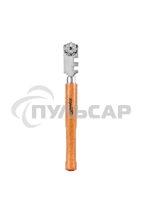 Стеклорез 6-роликовый с деревянной рукояткой Sparta