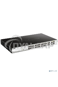 Настраиваемый L2 коммутатор D-Link DGS-1210-28MP/F3A с 24 портами 10/100/1000Base-T и 4 комбо-портами 100/1000Base-T/SFP (24 порта PoE 802.3af/at, PoE-бюджет 193 Вт)