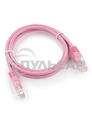 Патч-корд UTP Cablexpert кат.5e, 1м, литой, многожильный, розовый