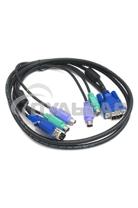 Переключатель D-Link DKVM-CB5Кабель KVM для подключения клавиатуры, мыши и монитора, длина 4,5 м