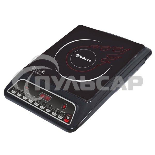 Индукционная плитка Sakura SA-7152RF 2000 Вт, индукционный нагревательный элемент, ЖК- дисплей