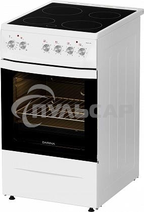 Плита электрическая Darina 1D5 EC 241 614 W белый/черный, конфорок 4 шт, духовка 50 л, 50 см x 85 см x 60 см