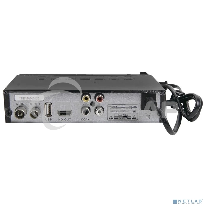 Ресивер эфирный цифровой DVB-T2/C HD HD-225 метал, дисплей DOLBY DIGITAL, Эфир