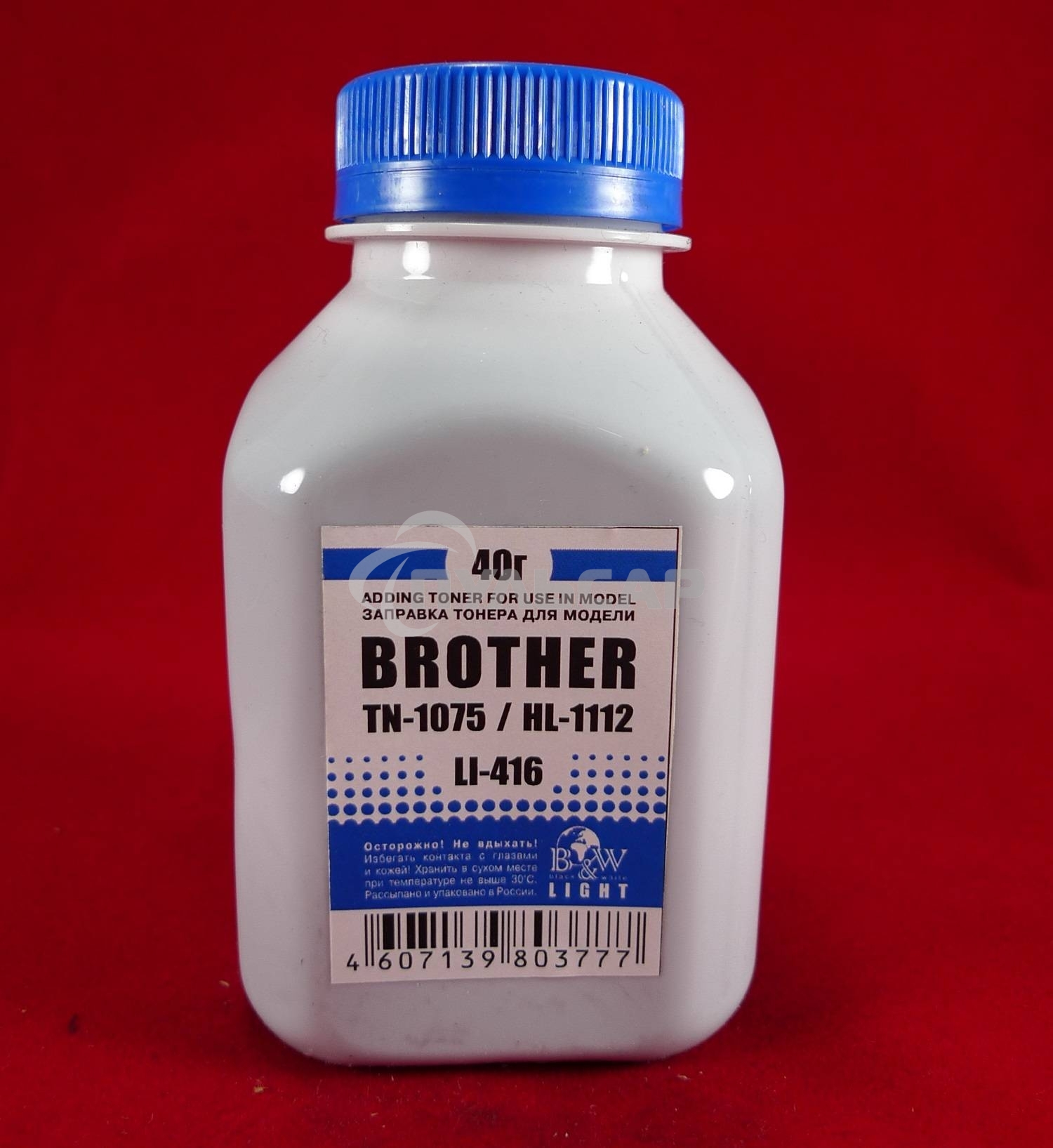 Тонер Brother TN 1075/1070/1060/1050/1040/1030/1020/1010/1000 HL-1112/1110/1111/1118 (фл,40г) B&W Light фас. Россия