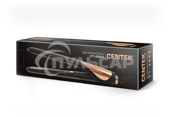 Выпрямитель для волос Centek CT-2023 25Вт LED, пластины 85х22 мм с керам. покрытием, быстр нагрев до 220°