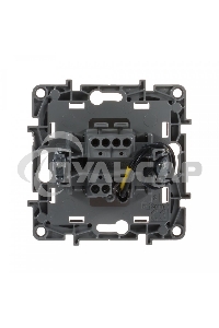 Механизм выключателя 1-кл. СП Etika 10АX с подсветкой / индикацией безвинт. зажимы бел. Leg 672203