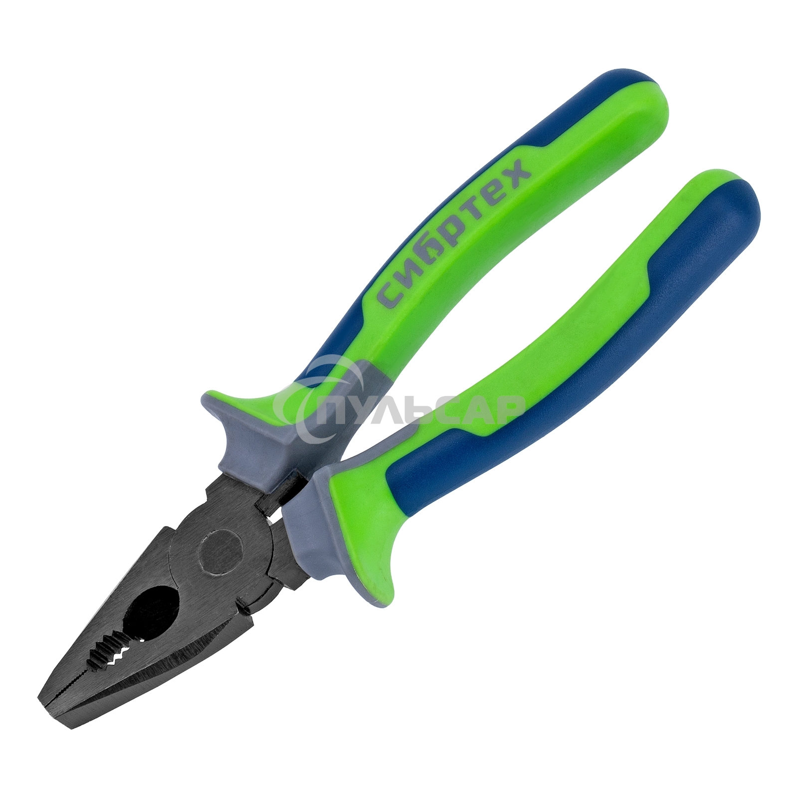 Плоскогубцы СИБРТЕХ комбинированные, 200 мм, фосфатирование, трехкомпонентные рукоятки 17055