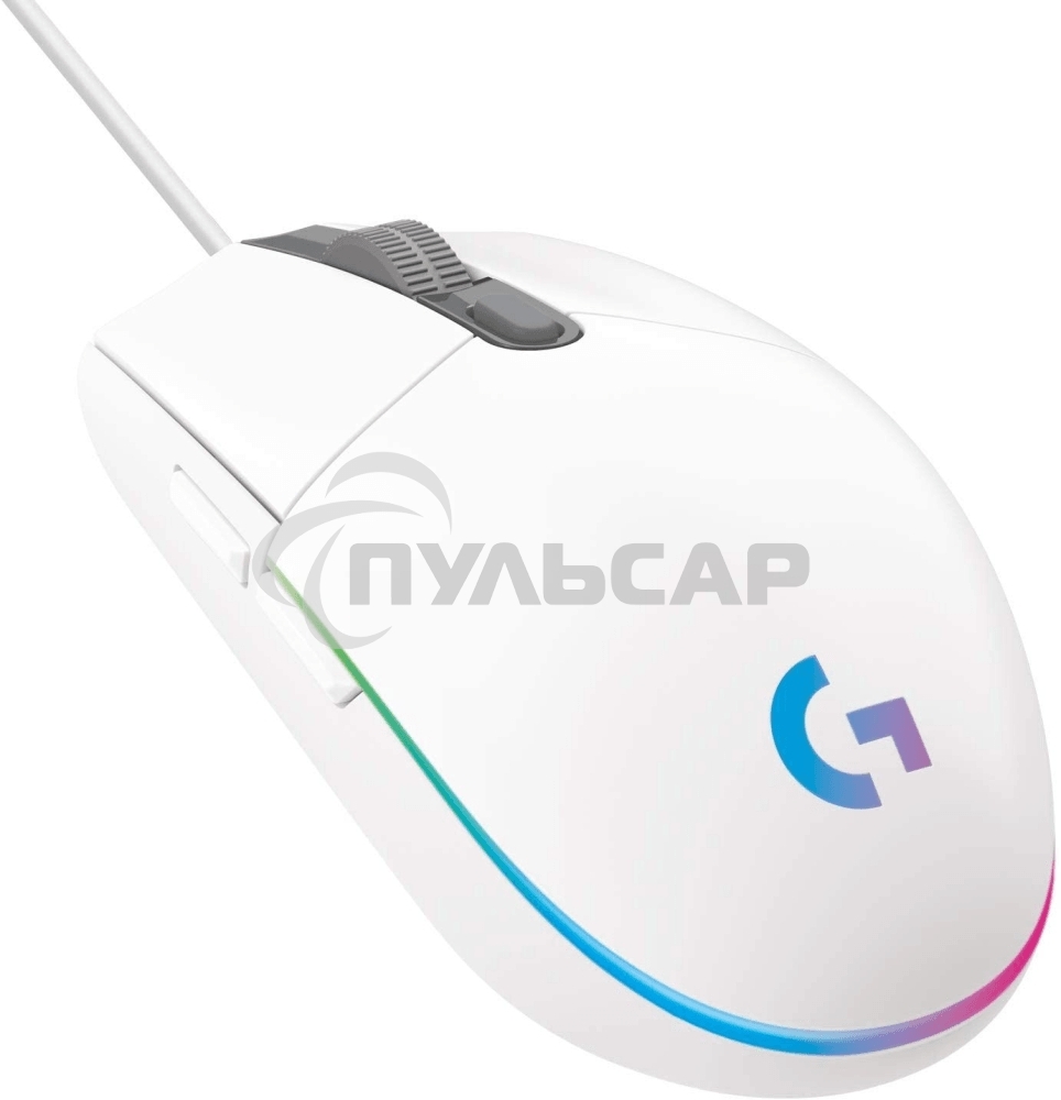 Мышь проводная Logitech G102 LIGHTSYNC белый, 8000 dpi, USB, кнопки - 6