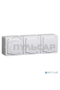 Розетка Iek ERMP32-K01-16-54-EC РСб23-3-ГПБб роз 3м с з/к о/у IP54 (белый) ГЕРМЕС PLUS