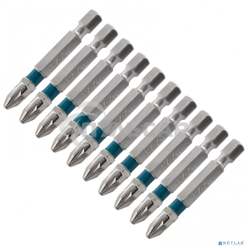 Набор бит PZ2х50, сталь S2, 10 шт. Gross