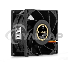Вентилятор для корпуса ExeGate EX08038S3P-24 черный, 80 мм, 4500 об/мин, 43.2 дБ, 3 pin