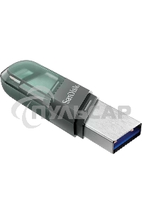 Флешка USB Sandisk 256 Gb iXpand Flip SDIX90N-256G-GN6NE USB3.1 зеленый/серебристый