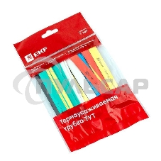 Термоусаживаемая трубка EKF tut-n-12 ТУТ 12/6 набор:7 цветов по 3шт. 100мм. EKF PROxima