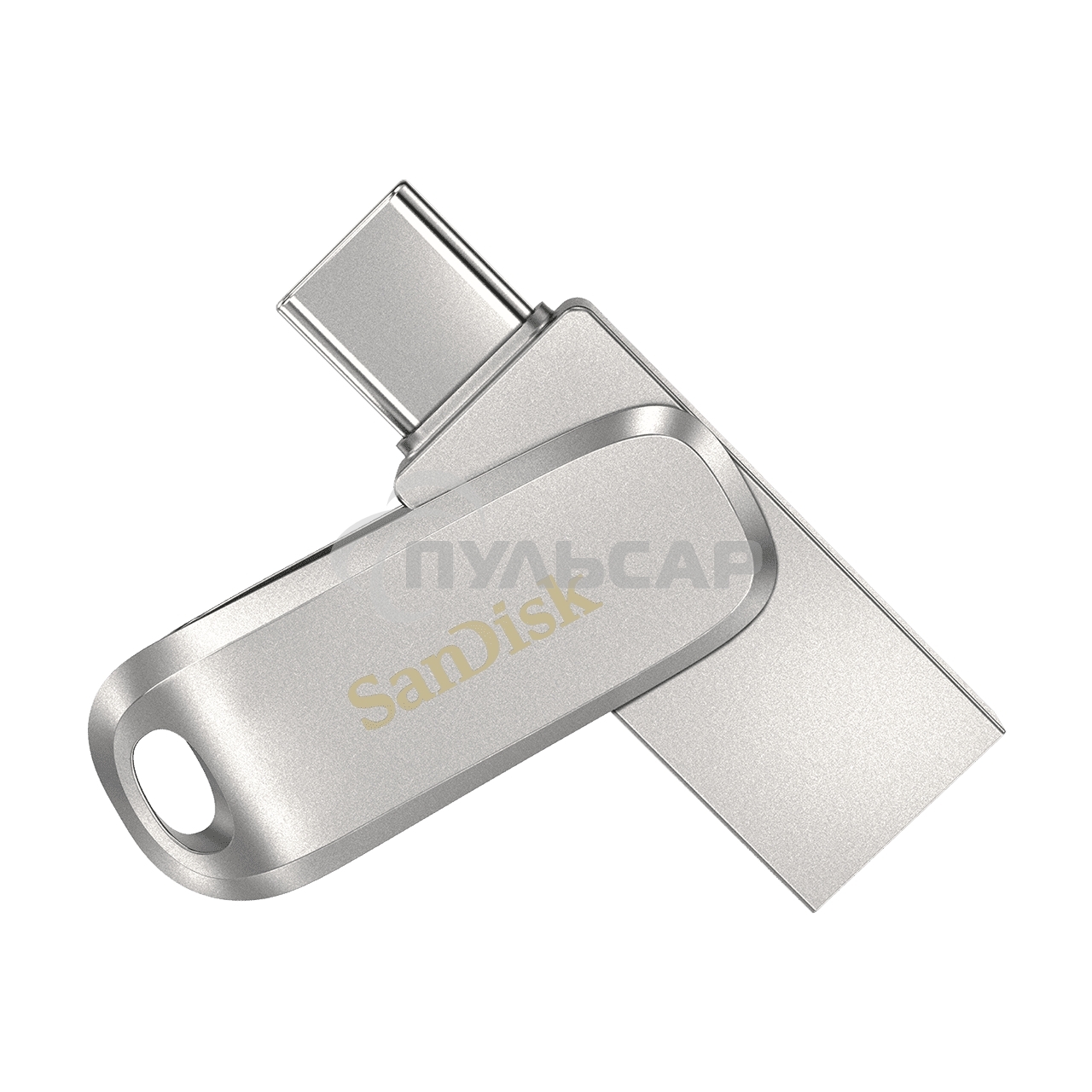 Флешка USB Sandisk Ultra Dual Luxe 32 Gb, USB 3.0, серебристый