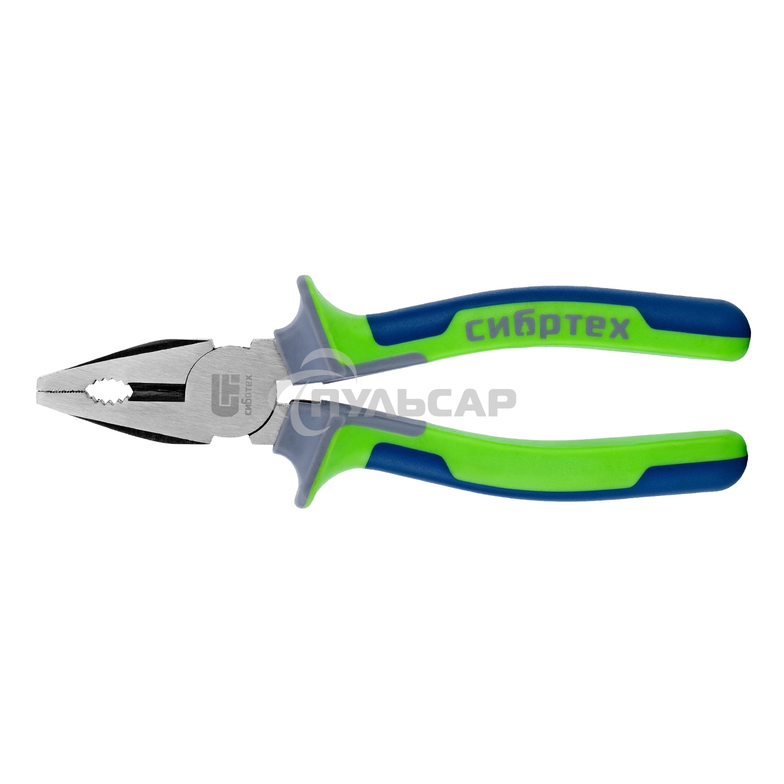 Плоскогубцы СИБРТЕХ комбинированные, 200 мм, фосфатирование, трехкомпонентные рукоятки 17055