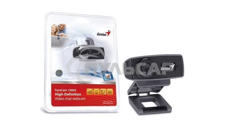 Веб-камера Genius FaceCam 1000X V2 черный HD 720P/MF/USB 2.0/UVC/MIC 32200223101
