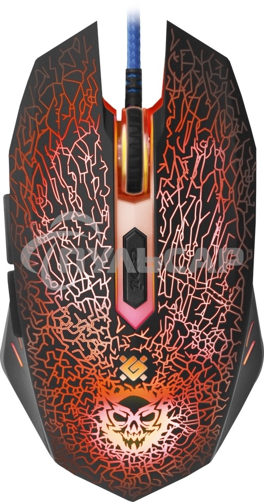 Мышь проводная Defender Shock GM-110L черный, 3200 dpi, USB, кнопки - 6