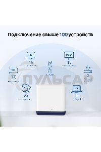 Система Mercusys MESH AC1900 Whole Home Mesh Wi-Fi System, 3× Internal Antennas, 3×Gb ports (WAN/LAN) (3-pack)