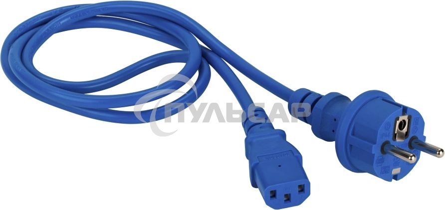 Шнур питания Lanmaster LAN-PP13/SH-10-BL C13-Schuko проводник.:3x0.75мм2 10м 220В 10А синий