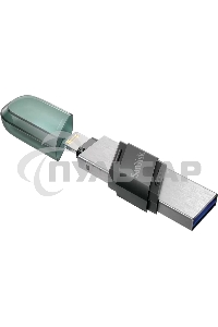 Флешка USB Sandisk 256 Gb iXpand Flip SDIX90N-256G-GN6NE USB3.1 зеленый/серебристый