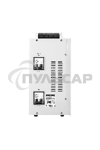 Стабилизатор напряжения настенный ExeGate Master AV-15000 (15000ВА, вход 140-260В, цветной дисплей, выход 220В±8%, КПД 98%, 5 уровней защиты, задержка, усиленный метал.корпус, 1*Schuko+клем.колодка, RTL)