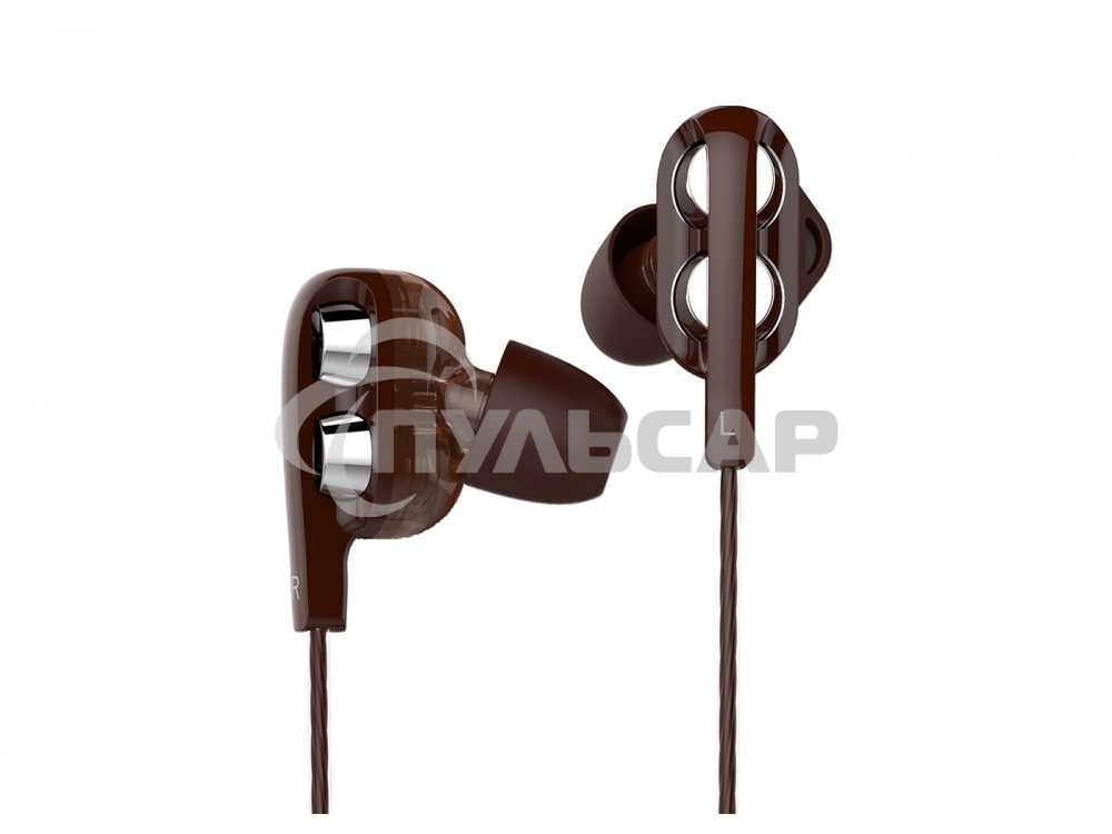 Наушники Harper HV-803 / Проводные / Внутриканальные с микрофоном / Коричневые / 20 Гц - 20 кГц / 96 дБ / Двухстороннее / Mini-jack / 3.5 мм