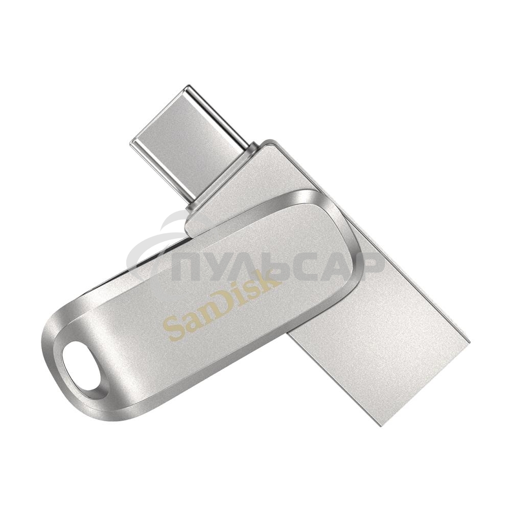 Флешка USB Sandisk Ultra Dual Luxe 32 Gb, USB 3.0, серебристый