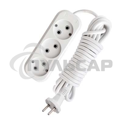 Удлинитель 3х7м без заземл. 10А IP20 Е-203 АБС-пл. ПВС 2х0.75 UNIVersal 9631966